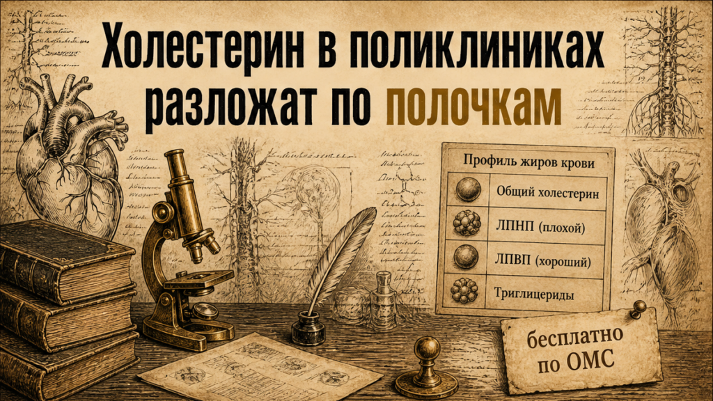 Иллюстрация: холестерин в поликлиниках разложат по полочкам липидного профиля
