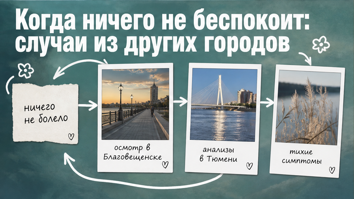 Схема тихих находок: осмотр в Благовещенске и анализы в Тюмени, пока ничего не болело