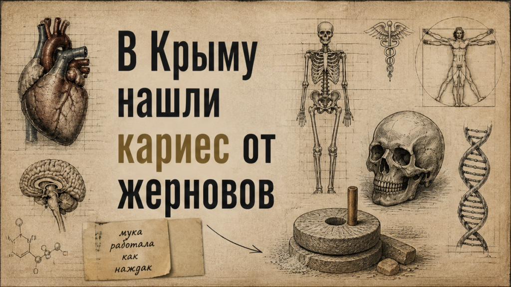Иллюстрация: в Крыму нашли кариес от каменных жерновов