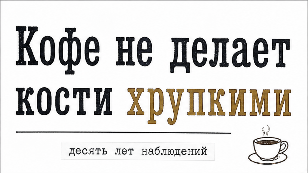 Иллюстрация: кофе не делает кости хрупкими