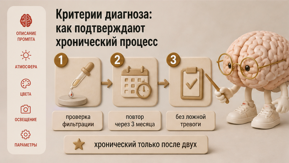 Как подтверждают хронический процесс: два замера с интервалом три месяца