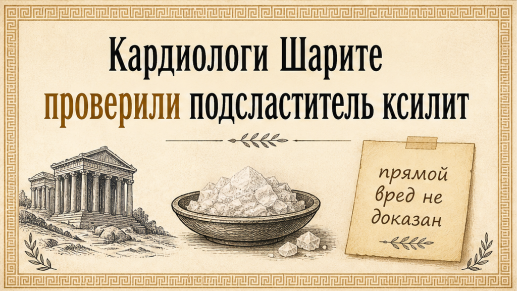 Иллюстрация: кардиологи Шарите проверили подсластитель ксилит