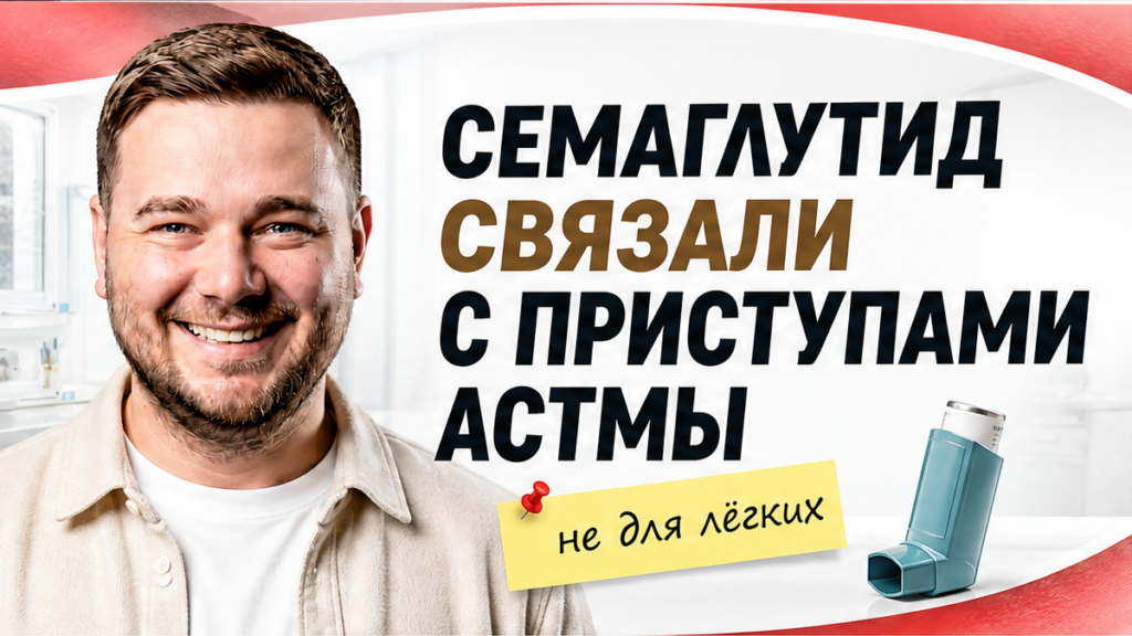 Иллюстрация: семаглутид связали с более редкими приступами астмы