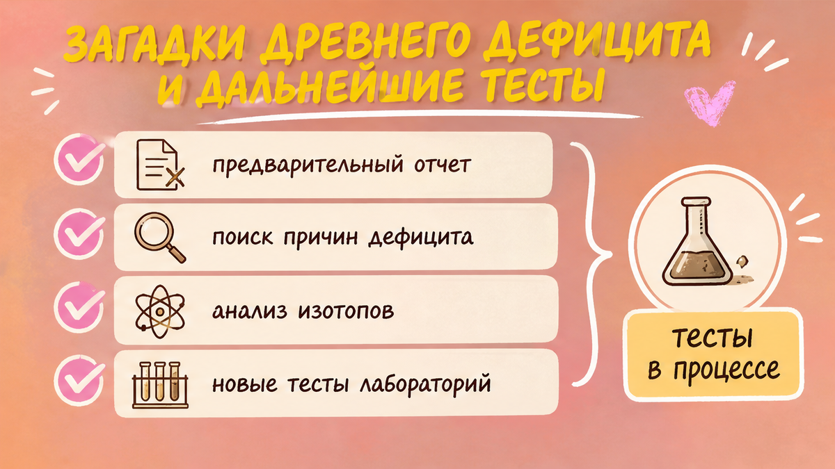 Схема: предварительный отчёт и дальнейшие лабораторные тесты