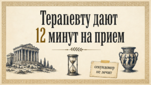 Поликлиники отводят терапевту 12 минут на приём пациента